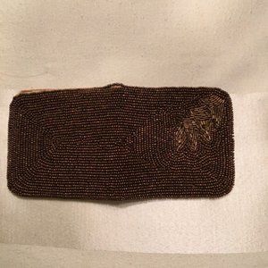 Handmade Vintage Wallet Copper Beaded  Inside Pocket Great Condition